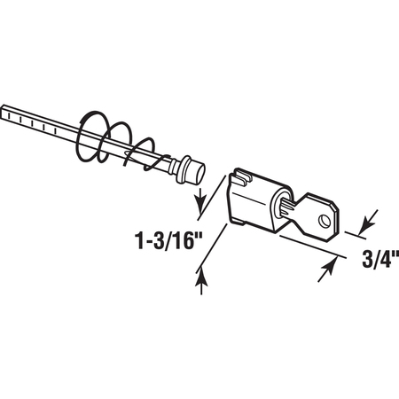 Prime-Line Keyed Push Button Latch for Wright Products Storm or Screen Doors K 5020